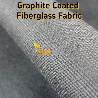 Graphite Coated High Temperature Fiberglass Cloth Fireproof Blanket with 750℃ Coating and 550℃ Fabric Resistance 28.82oz/sqy
