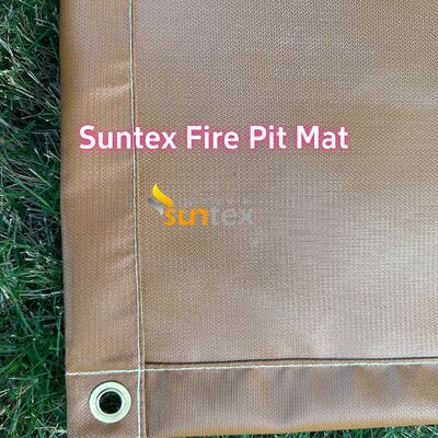 Double Sided 550°C Heat Resistant Fire Pit Mat with Customizable Size for Deck and Patio Protection