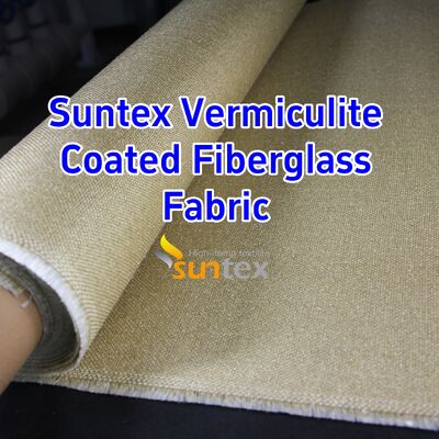 750℃ Temperature Resistance Vermiculite Coated Fiberglass Fabric with 1070gsm Heavy Weight and Excellent Abrasion Resistance