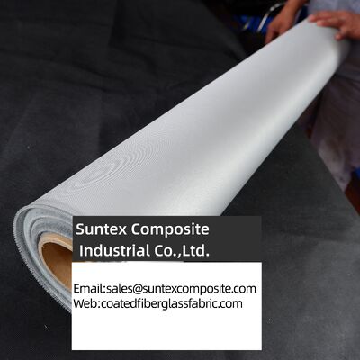 Heat Resistant Alkali Free Plain Woven Silicone Coated Fiberglass Fabric for Fireproof Curtains
