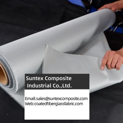 Heat Resistant Alkali Free Plain Woven Silicone Coated Fiberglass Fabric for Fireproof Curtains