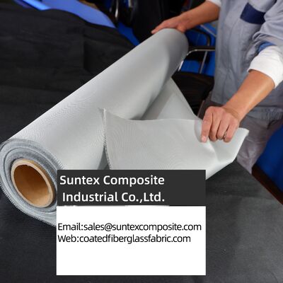 Heat Resistant Alkali Free Plain Woven Silicone Coated Fiberglass Fabric for Fireproof Curtains