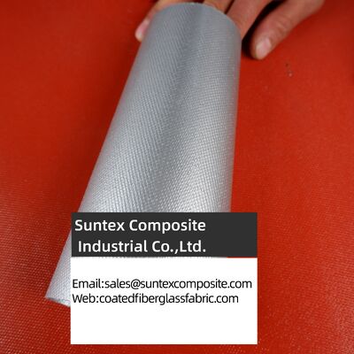 Custom Thick Silicone Rubber Coated Fiberglass Cloth with 560g/sqm Weight and 0.42mm Thickness for High Temperature Applications
