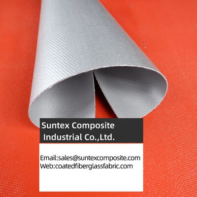 Custom Thick Silicone Rubber Coated Fiberglass Cloth with 560g/sqm Weight and 0.42mm Thickness for High Temperature Applications