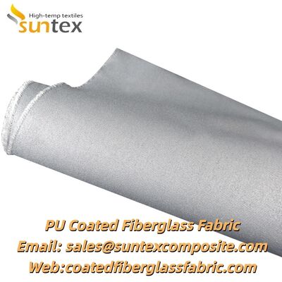 High Temperature Resistance PU Coated Fiberglass Fabric with 550℃ Basic Fabric Temperature Resistance and Good Abrasion Resistance for Fireproof Curtains