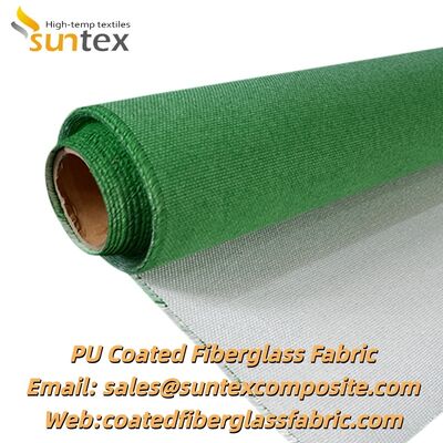 Fireproof PU Coated Fiberglass Fabric with 550℃ Temperature Resistance for Construction and Welding Applications