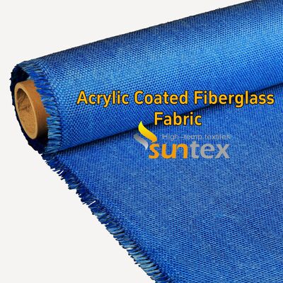 550°C Heat Resistant Red Fiberglass Fabric, 0.4mm Acrylic Coated Flame Retardant Material for Welding Use