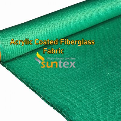 550°C Heat Resistant Red Fiberglass Fabric, 0.4mm Acrylic Coated Flame Retardant Material for Welding Use