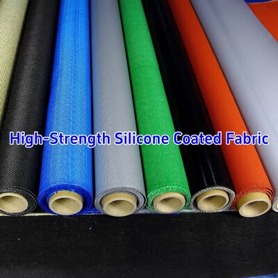 590 g/sqm Weight 0.45 mm Thickness 1.5 meter Width Silicone Coated Fiberglass Fabric Fire Barrier Fabric