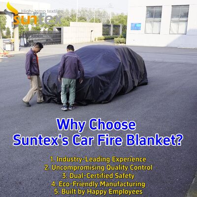 1200° C High Temperature Resistance Fiberglass EV Car Fire Blanket Stops EV Fires in 30 Seconds