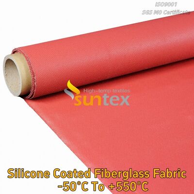 Fireproof Silicone Rubber Calcium Silicate Coated Impregnated Fiberglass Fabric Cloth