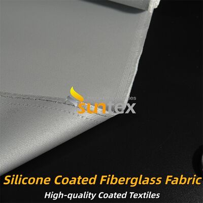 Durable Double Sided Grey Color Silicone Coated Fiberglass Fabric with Temperature Resistance -50°C to 500°C for Industrial Insulation and Fire Retardant Applications