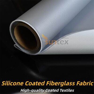 Industrial Grade Double Sided Grey Color Silicone Coated Fiberglass Fabric 400 g/sqm for Fire Retardant and Insulation