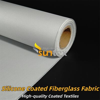 Durable Double Sided Grey Color Silicone Coated Fiberglass Fabric with Temperature Resistance -50°C to 500°C for Industrial Insulation and Fire Retardant Applications