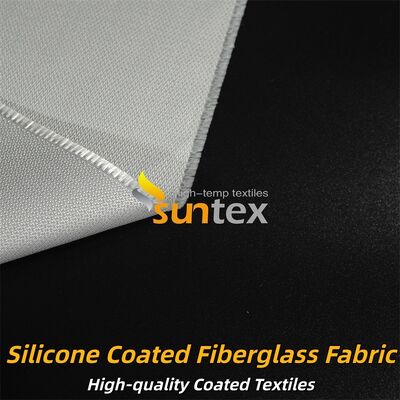 High Temperature Resistant Double Sided Grey Silicone Coated Fiberglass Fabric for Fire Retardant Industrial Curtains