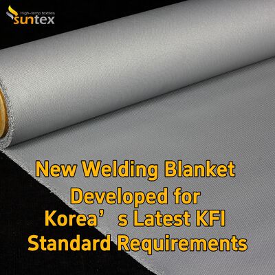 Suntex Grey Silicone Coated Fiberglass Fabric Welding Blanket Meets Korea KFI Requirement