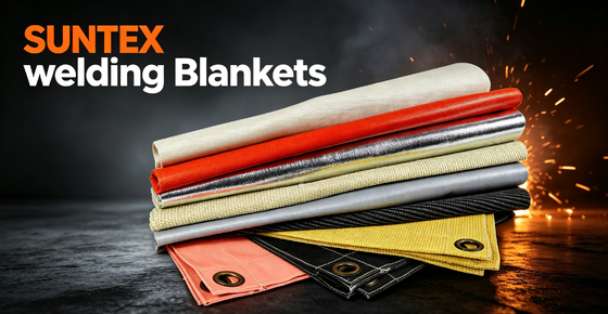 Suntex Welding Fire Blankets High Temperature Resistant Fiberglass Fireproof Blanket for Welding Spark Splash Prevention