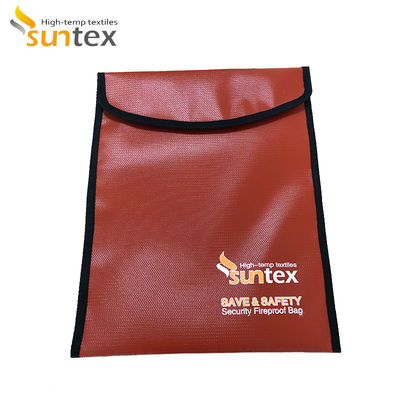 Waterproof Fireproof Document Bag Silicone Coated And Foil Coated Fiberglass Fabric