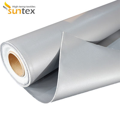 32 Oz Grey Silicone Rubber Coated Glass Fiber Fabric For Heat Shield And Fire Retardant