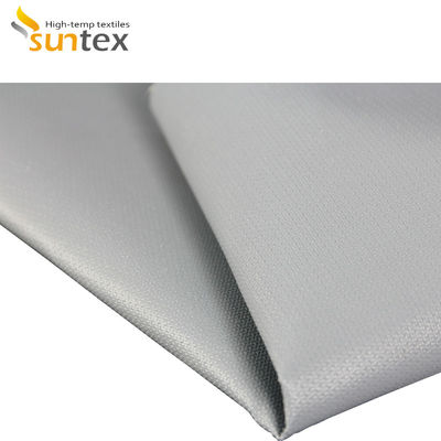 32 Oz Grey Silicone Rubber Coated Glass Fiber Fabric For Heat Shield And Fire Retardant