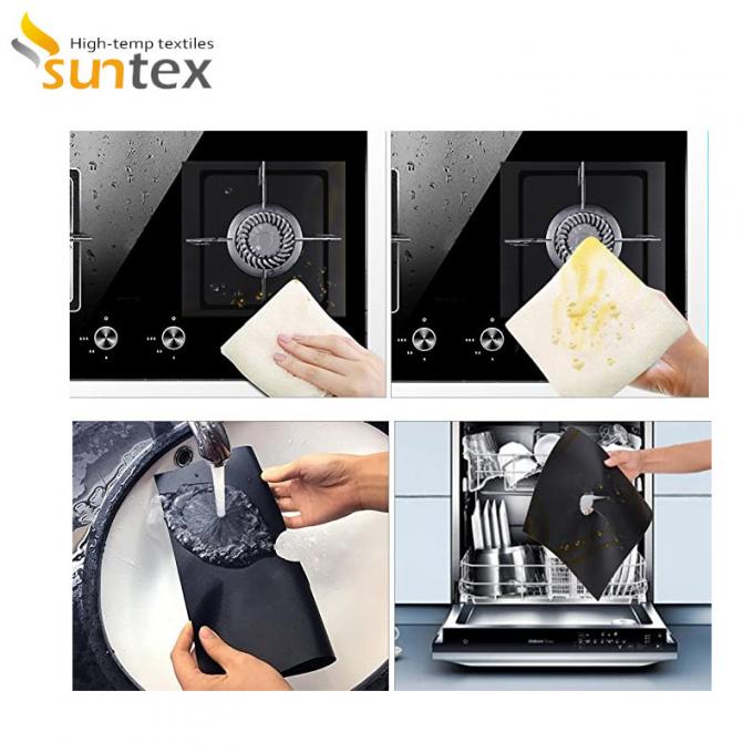 Kitchen Use Stove Cooktop Protective Pad Nonslip Silicone Fiberglass